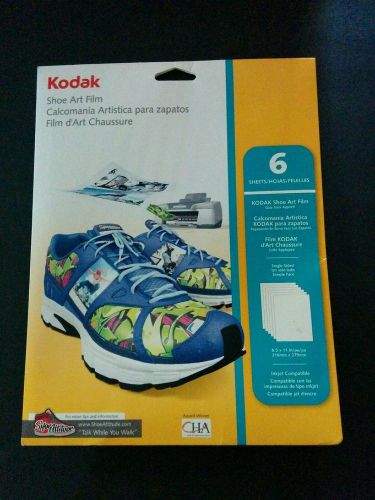 Kodak Shoe Art Film Inkjet 6 Sheets 8.5x 11 With Glue Stick