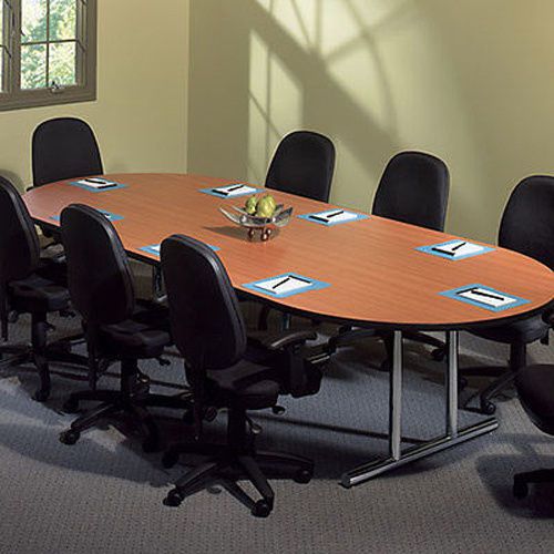 6&#039; - 10&#039; / 10FT CONFERENCE TABLE AND 8 CHAIRS SET Office Room Racetrack with NEW