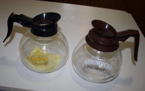 Lot of 2 Coffee Pots Decanters Carafes Qualite Arrowhead