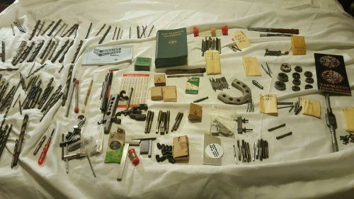 ASSORTED MACHINIST  TAPS AND DIES LOT CRAFTSMAN,TRW,ACE, GTD GREENFIELD, W/BOOKS