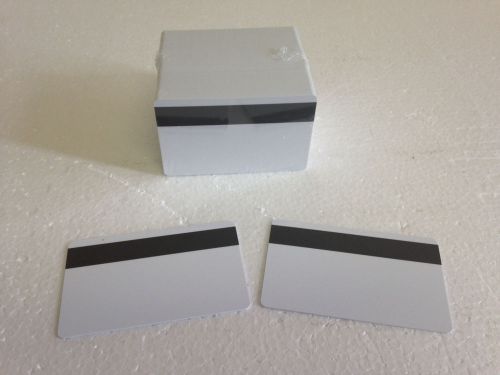 50 x White CR80 PVC Credit Card LoCo Magnetic Stripe .30 mil for ID Printers