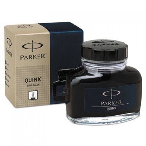Parker : Super Quink Permanent Ink for Parker Pens, 2-oz. Bottle, Blue-Black -:-