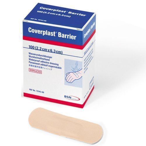 BSN Coverplast Waterproof Barrier First Aid Dressings - 6.3x2.2cm - Pack of 100