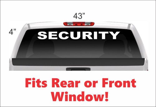SECURITY Decal 4 Pick-up Truck &amp; SUV Back or Front Window