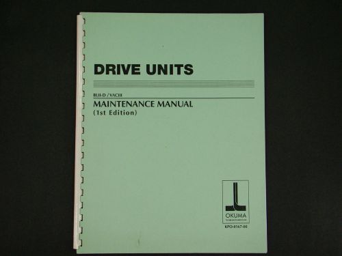 Okuma CNC Drive Units BLII-D/ VACIII Maintenance Manual *143