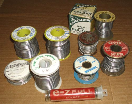 VARIOUS ESTATE LOTS OF (5) POUNDS OF SOLDER! NICE INVENTORY FOR YOUR SHOP! LOOK!