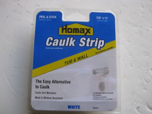 NEW Homax 7/8&#034; x 11&#039; White,  Tub &amp; Wall Caulk strip 34015