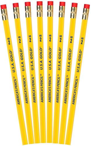 USA Gold Classic Wood #2 HB Pencils - 8 Count (CNV15)
