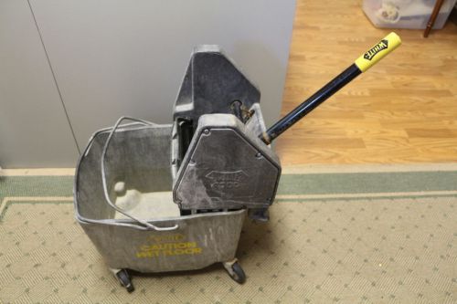 White 4000 rolling commercial 8 gallon mop bucket for sale