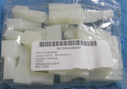 Tyco 480053-3 female one way connector bag of 25 nsn 5970-00-494-8284 for sale