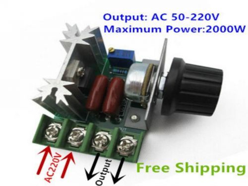 2x 2000w ac 220v scr hi power electronic voltage regulator adjust speed dimming for sale