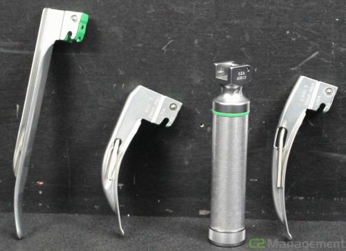 3 Welch Allyn Laryngoscopes Handle Kits C-Size 60813