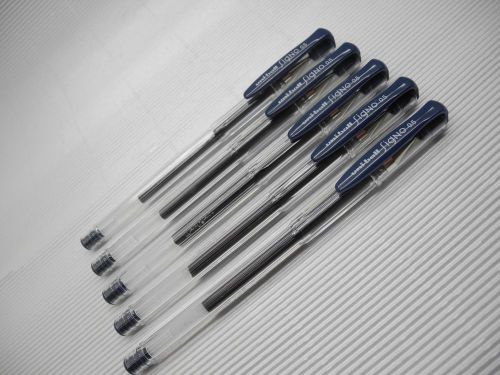 (10 Pens Pack) UNI-BALL SIGNO UM-100 0.5mm roller ball pen, Blue Black (Japan)