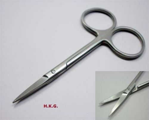 60-501, (C) Straight Iris Scissors 9CM Curved Ophthalmology Instrument.