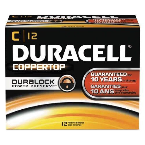 Duracell MN140012 CopperTop Alkaline Batteries with Duralock Power Preserve