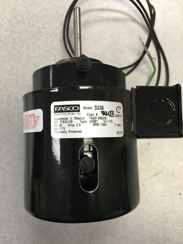 FASCO D238 AC Electric Fan Blower Motor 1/15 hp 1500 rpm 115 vac CWSE Rotation