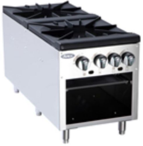 NEW - DOUBLE STOCK POT RANGE 18&#034; WIDE - GAS OR PROPANE