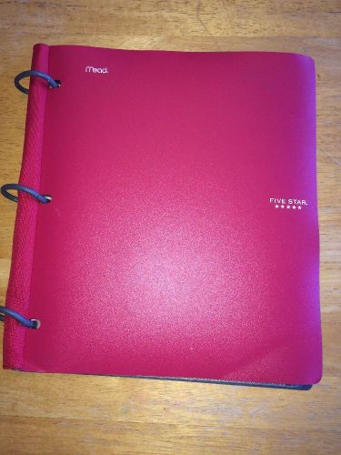 Five Star Flex Red NoteBinder, 1-Inch Capacity, 11.5 x 11 Inches, Notebook
