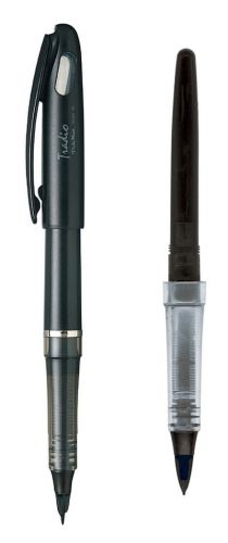 Pentel TRJ50 Black Fountain Pen (1pc) + MLJ20 Black Pen Refill (1pc) - Black