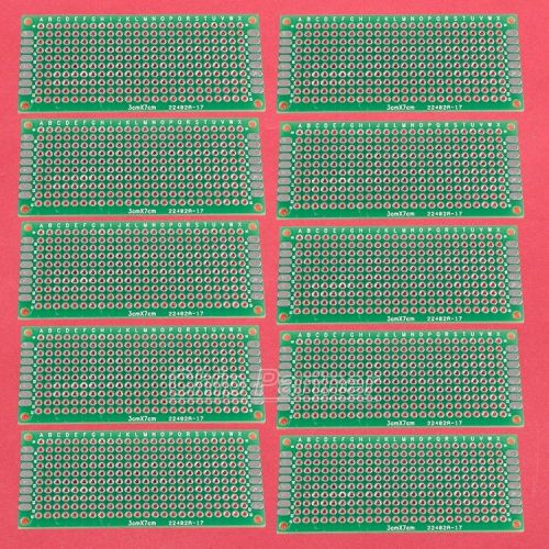 10pcs  3x7cm 1.6mm diy prototype paper pcb universal double side board pcb board for sale