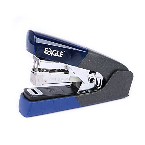 Eagle Premium Stapler, Low Force, Flat Clinch, 30 Sheet Capacity (Blue)
