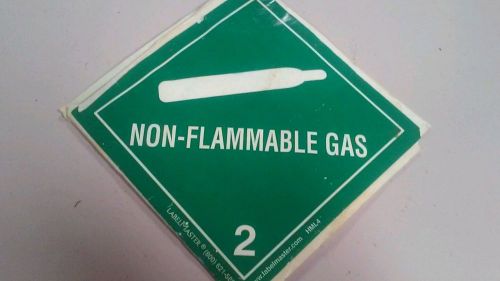 Non-flammable gas stick on labels  total of 3 for sale