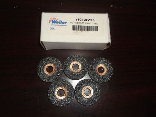 NEW LOT OF 5 WEILER 15322 Crimped Wire Wheel Brush, Arbor, 1-1/2 In. (A13T)