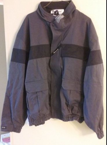 Nwt black &amp; silver xl workrite fire resistant fr bomber jacket welding for sale