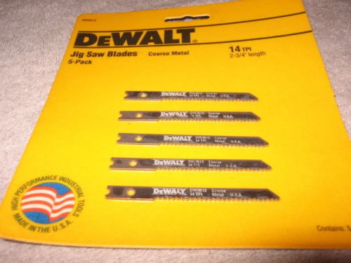 DeWalt Jigsaw Blades 3 packs of 5 - DW3613 -14tpi - 2 3/4&#034; long - New!