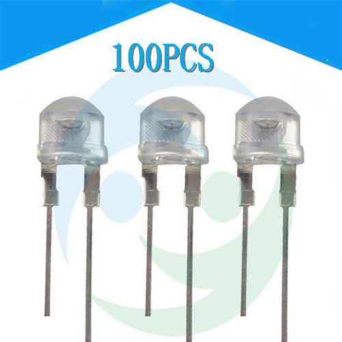 HF 100 pcs 8mm 0.5W Straw hat white LED High-power Emitting Diode Light #1 xc