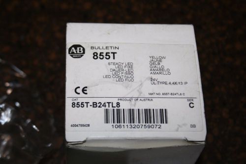 Allen bradley 855t-b24tl8 series c control tower stack light yellow, new in box for sale