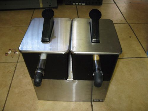 Server SS-2SE Twin Condiment Dispenser Stainless Steel Barbeque Mustard Mayo