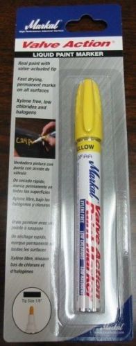 Markal valve action liquid paint marker - yellow 96801 for sale