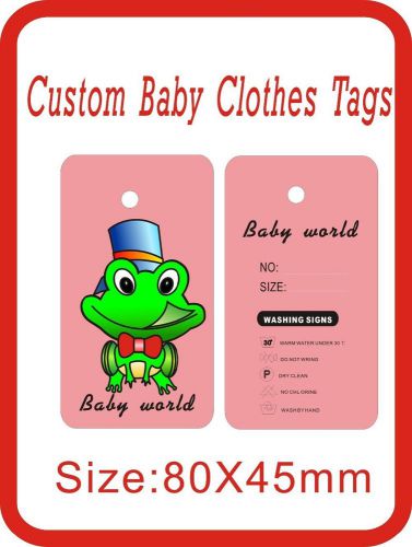 custom children clothes tags frog baby clothes tags , 500PCS 300gsm Paper , B2