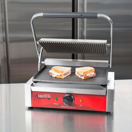 Panini sandwich grill commercial  avantco  p75sg single top for sale