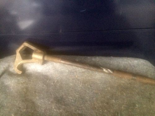 Desco 161 15&#034; bar fire hydrant wrench. brass head steel handle with knurls for sale
