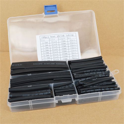 150pcs Wire Cable Sleeving 2:1 Halogen-Free Heat Shrink Tubing Tube New  to
