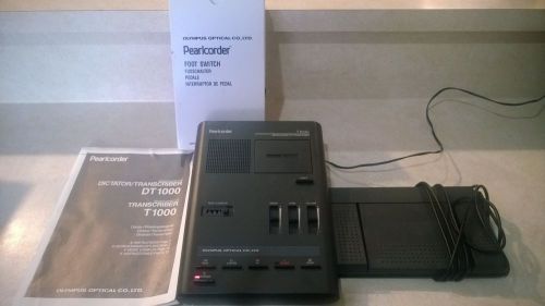 Olympus T-1000 Pearlcorder MicroCassette Tape Player Recorder Transcription