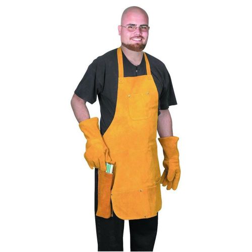 New 3 pc welders set leather welding apron gloves holder for sale