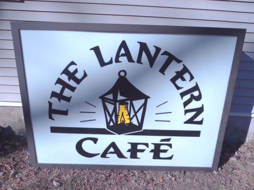 The Lantern Cafe Double Sided Ashley Falls Mass Rooftop Bar Advertising Sign Old