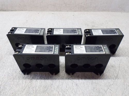 OMRON SET-3A CURRENT CONVERTER (LOT OF 5) USED