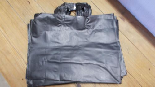NEW 160 PREMIUM BLACK FROSTY PLASTIC HANDLE SHOPPING BAGS 16&#034;X6&#034;X12&#034; Paper Mart