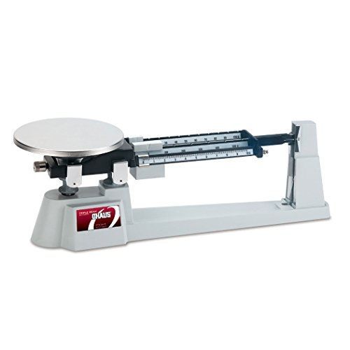 Ohaus 80000012 Triple Beam Mechanical Balance with Stainless Steel Plate, 610g