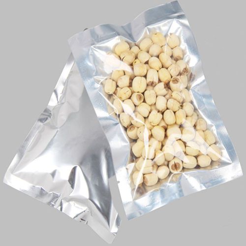 Front Clear Open Pure Aluminum Foil Bags Round Corner Vacuum Food Grade Pouches