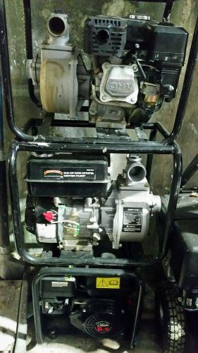 3 Used  2&#039;&#039; Portable 5.5 HP Gas Power Water Pumps   (LOT OF 3 WATER PUMPS)