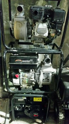 3 Used  2&#039;&#039; Portable 5.5 HP Gas Power Water Pumps   (LOT OF 3 WATER PUMPS)