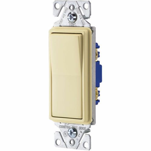 50 pcs decorator indoor rocker light switch 15-amp 120-volt  single pole almond for sale
