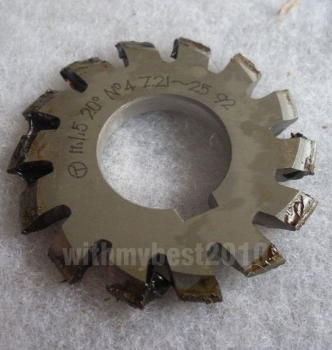 Lot 1pcs HSS M1.5 20 degree #4 Cutting Range 21-25 Teeth Involute Gear Cutter