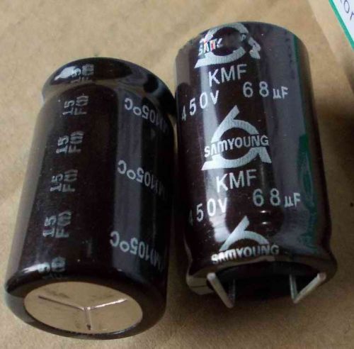 2pcs SAMYOUNG KMF 450V68UF substitute 400V68UF Electrolytic capacitor
