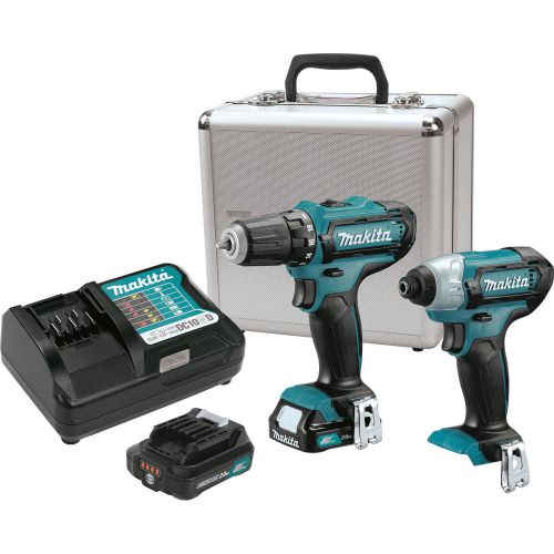 Makita ct226rx 12-volt max cxt lithium-ion cordless 2-pc combo kit w/ metal case for sale